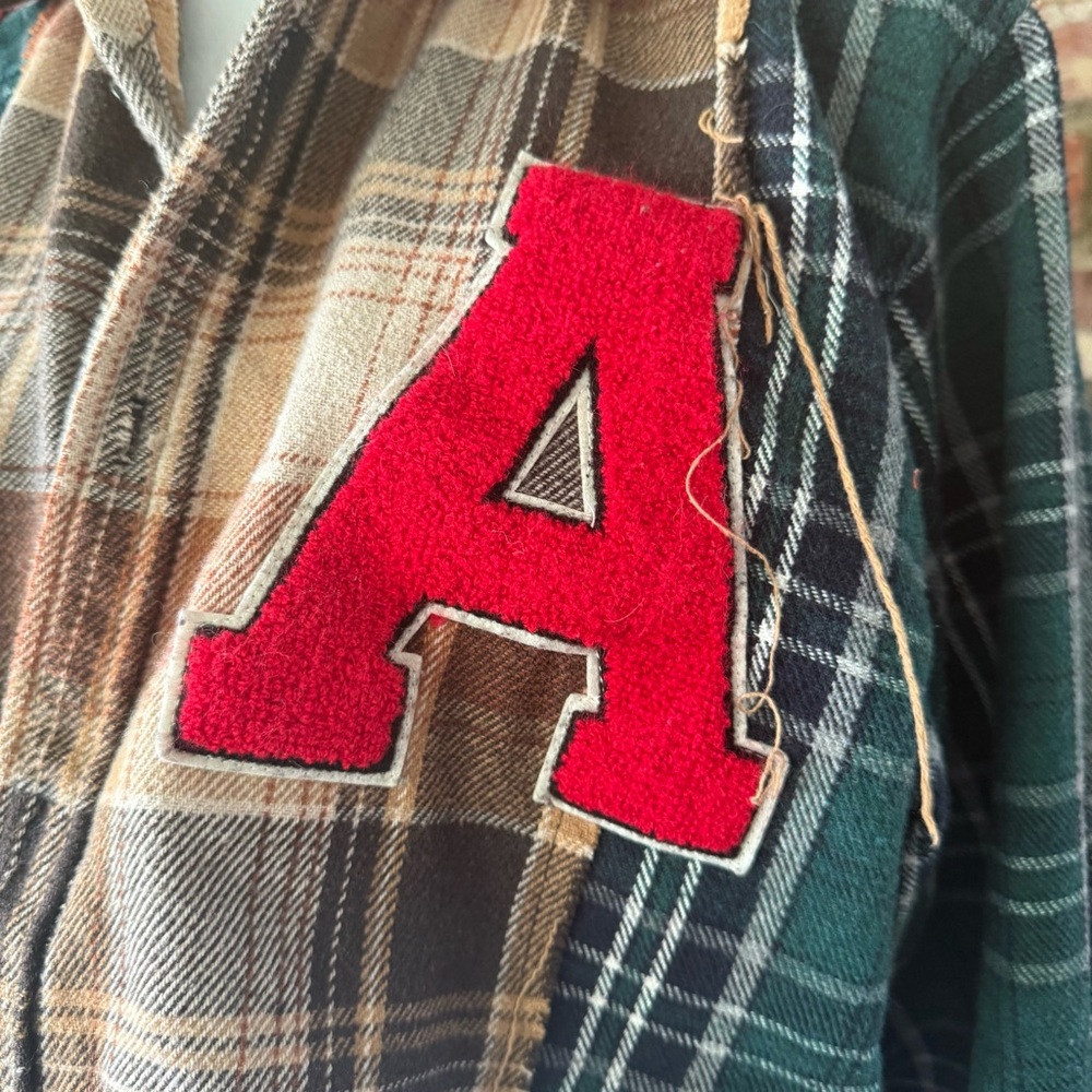 Plaid Patchwork Cropped Flannel - image 2